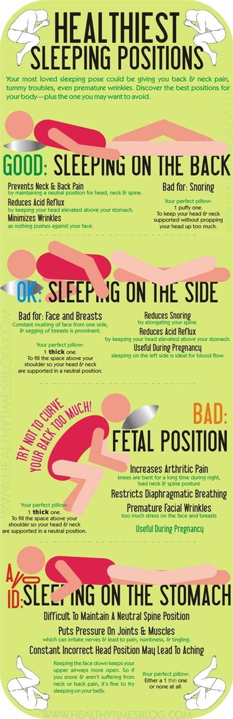 Healthiest Sleeping Positions Infographic Only Infographic