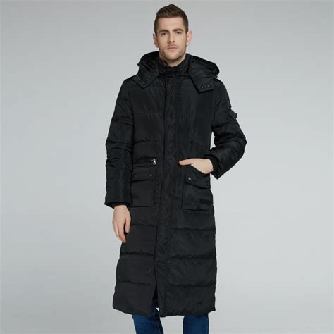 men down jacket winter extra long coat down parkas hooded thicken warm outwear overcoat snow