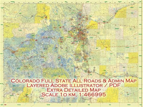 Free Vector Map State Colorado Us Adobe Illustrator And Pdf Download
