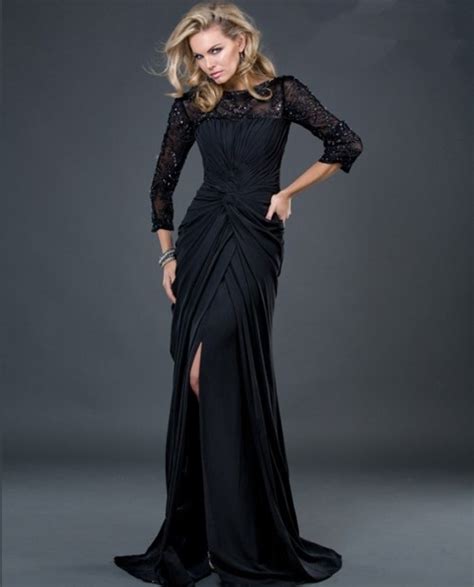 Black Jersey Gown Better Choice 2017 Fashionmora