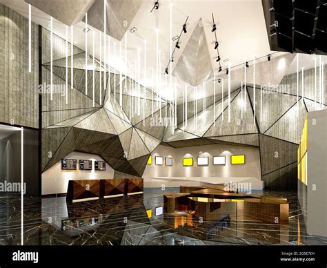 3d Render Of Luxury Hotel Lobby Reception Stock Photo Alamy