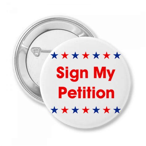 Sign My Petition Button Name Tag Wizard