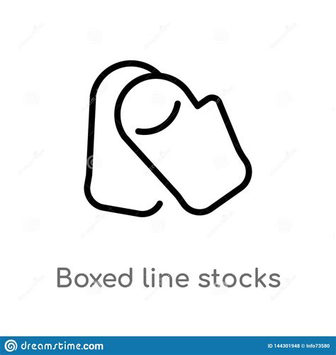 Boxed Line Stocks Vector Icon On White Background Flat Vector Boxed