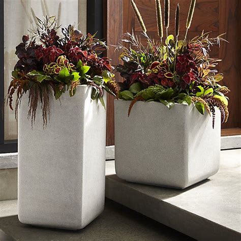 Square Planters Crate And Barrel Square Planters Planters Tall