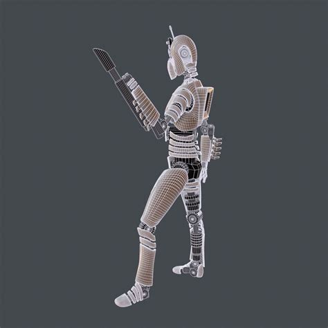 Robot Assasin 3d Model Rigged Obj Fbx Ma Mb