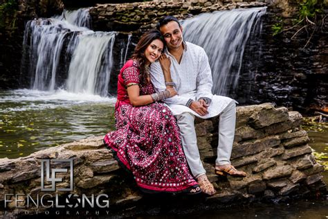 Trash The Saree Suhana And Rajib Waterfall Photo Session Atlanta Indian Pre Wedding