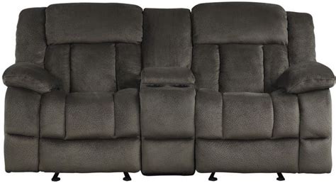Homelegance® Laurelton Chocolate Double Reclining Glider Loveseat With