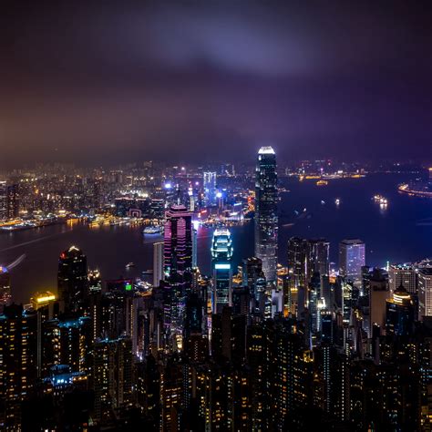 23,235 hong kong city night premium high res photos. Download wallpaper 2780x2780 hong kong, china, skyscrapers ...