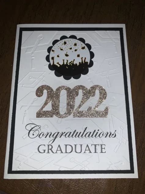 Handmade Class Of 2022 Black White Gold Graduation Congratulations