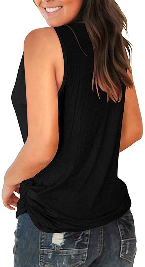 Jescakoo V Neck Tank Tops For Women Casual Sleeveless Shirts Loose Fit Ebay