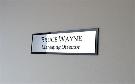 Executive Personalised Office Wall Name Plate Custom Engraved Sign