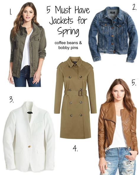 5 Must Have Jackets For Spring Coffee Beans And Bobby Pins