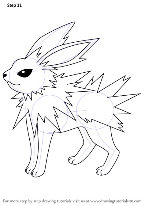 Would you like to learn to draw your favorite cartoon characters? Step by Step How to Draw Jolteon from Pokemon ...