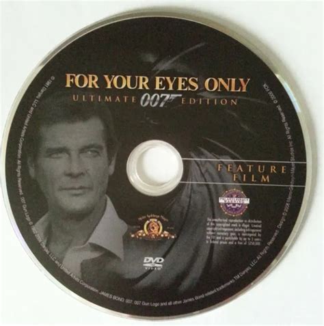 007 James Bond For Your Eyes Only Dvd Disc Only Roger Moore 444 Picclick