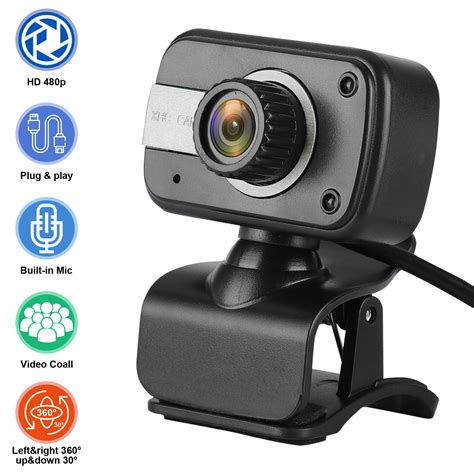 Full 480p Hd Webcam With Microphone Computer Camera For Gaming