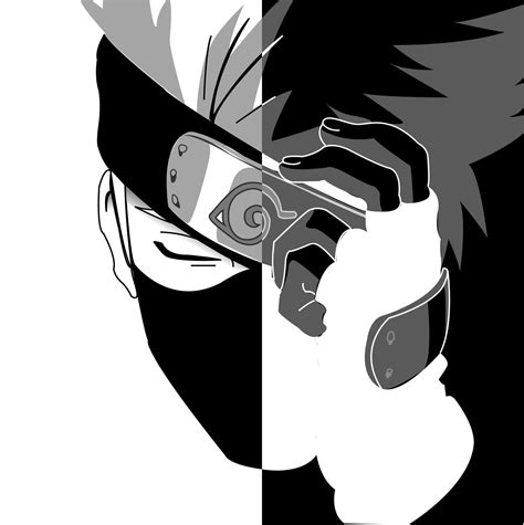 Kakashi In Black And White Rnaruto