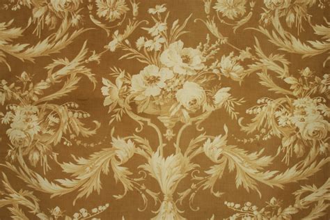 French Rococo Fabric Floral Printed Cotton From The 1860s Etsy