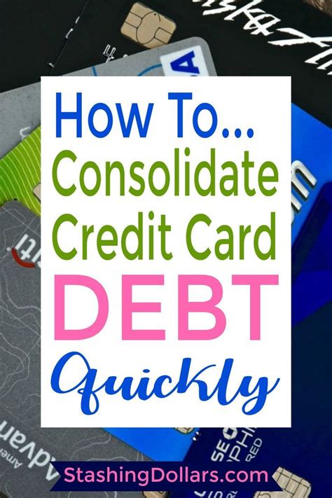 In fact, about 61% of americans have a credit card and cardholders carry an average balance of $6,194 if you want to tackle your debt head on, you'll need to consider interest rates, fees, how much you can afford to pay and more before settling on the best. How to Consolidate Credit Card Debt Quickly | Stashing Dollars | Consolidate credit card debt ...