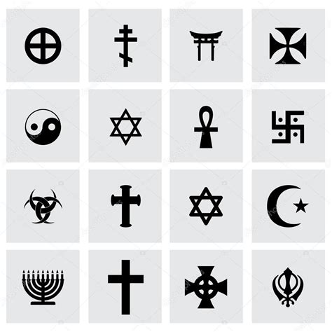 Vector Símbolos Religiosos Icono Conjunto 2022