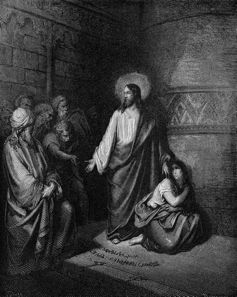 Jesus And The Woman Taken In Adultery By Gustave Dore