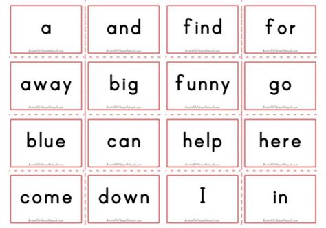 Sight Words Pre Primer