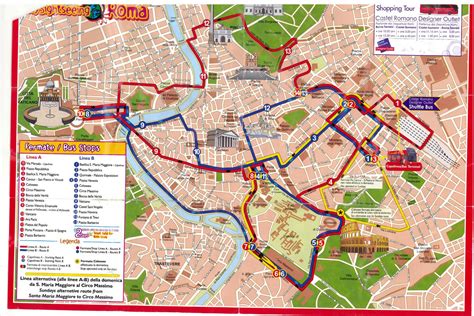 Rome City Map Rome Tourist Rome Attractions
