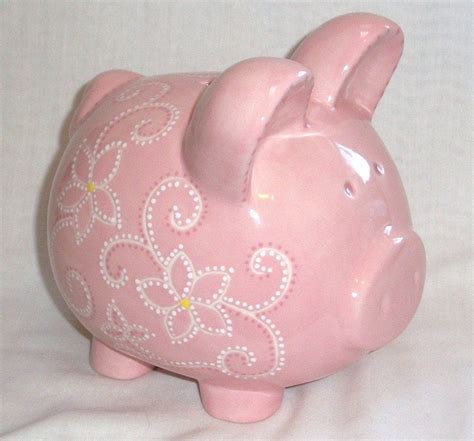 All of our 100% hand painted piggy banks come with customizable designs. Hand painted Ceramic Piggy Bank Personalized | Piggy bank ...