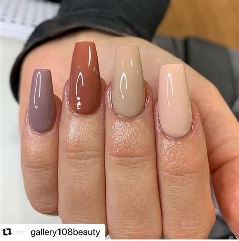 40 Cool Brown Nail Designs To Try In Fall The Glossychic Fall Toe