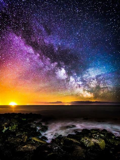 Colours Of The Milky Way Night Skies Beautiful Nature Milky Way