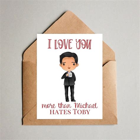 Michael Hates Tony Valentine The Office Valentine Card