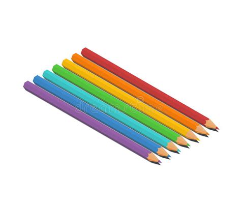 Color Order Pencils Rainbow Spectrum Stock Illustrations 142 Color