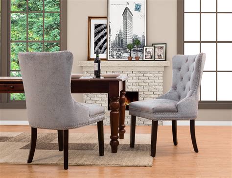 Chic Home Elizabeth Dining Side Accent Chair Velvet Upholstery Set Of