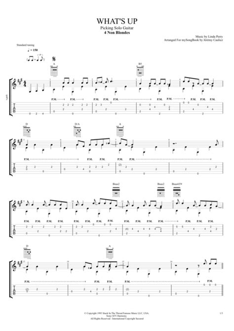 Whats Up By 4 Non Blondes Solo Guitar Guitar Pro Tab