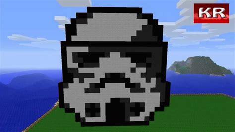 Minecraft Star Wars Stormtrooper Helmet Speed Pixel Art