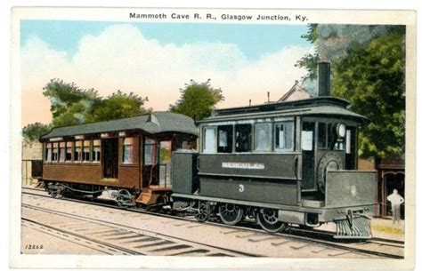 Glasgow Kentucky Ky Mammoth Cave Railroad Hercules Engine Postcard