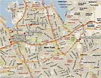 New York map queens manhattan - TravelsFinders.Com