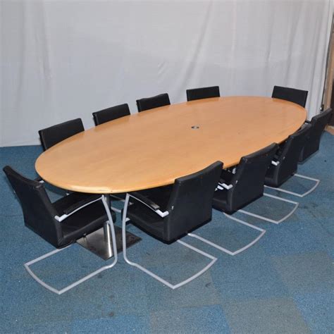 Beech Veneer 3200x1600 Boardroom Table