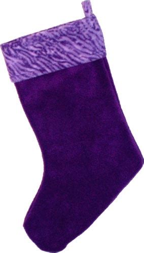 Purple Christmas Stocking With Purple And Lavender Jungle Print Cuff