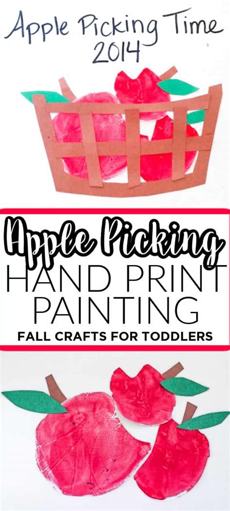 Apple Picking Time Apple Hand Print Painting Fall
