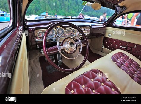 Interior Of A 1950s Car Stock Photo Alamy