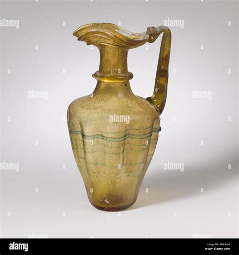 Glass Jug With Trefoil Rim Period Late Imperial Date 4th 5th Century A D Culture Roman