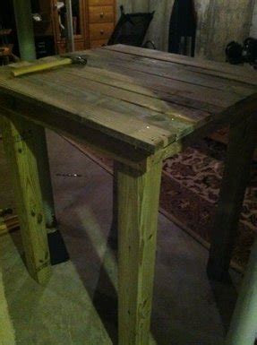 The diy dining table is a popular woodworking project because a table can be a very simple design. Outdoor Bar Height Table - Foter