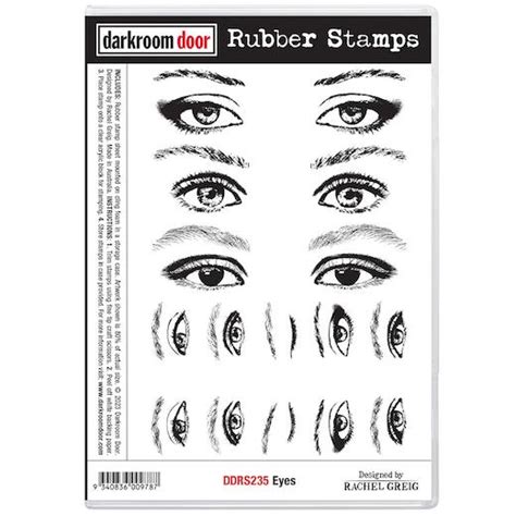 Darkroom Door Cling Rubber Stamps Set Ddrs235 Eyes Buddly Crafts