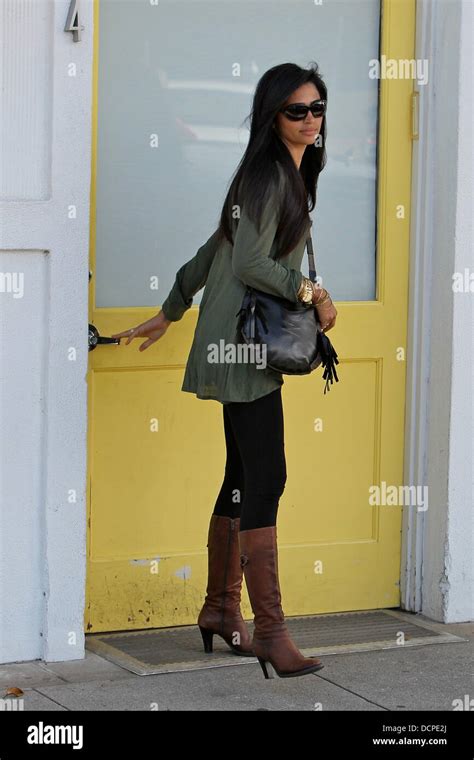 Camilla Alves Celebrities Outside Byron And Tracey Salon In Beverly
