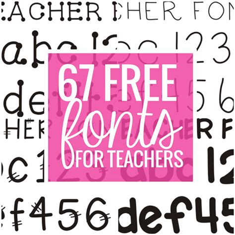 67 Free Fonts For Teachers Free Teacher Fonts Teacher Resources