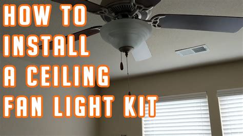 Installing a ceiling fan may appear to be an intimidating project, but with the right instructions, the proper fortunately, ceiling fans come complete with instructions, including an inventory/parts list that will connect your wires together and install your light kit (figure 14). How To Install A Ceiling Fan Light Kit - YouTube