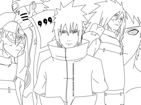 Drawing Naruto Vs Obito And Madara Sketch Coloring Page Coloring Home