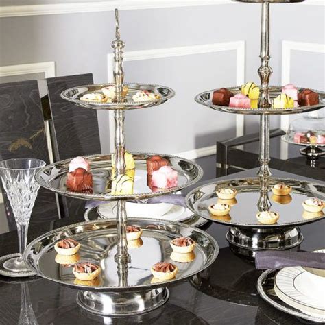Stainless Steel 3 Tier Cake Stand 56cm Picture Perfect Home Tiered