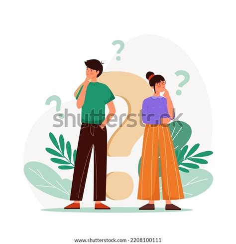 Pack Flat People Asking Questions Vector Stock Vector Royalty Free