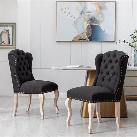 Buy Dm Furniture Parsons Dining Chairs Farmhouse Solid Wood Accent
